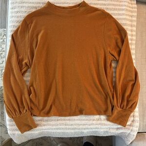 Rust Orange Long Sleeve Top